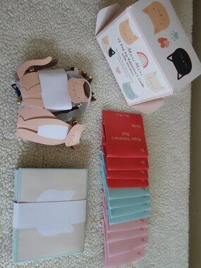 New Open Box – MERI MERI 12 Pop-Up Cat Valentine’s Cards w/ Stickers